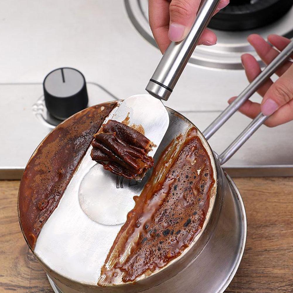 1/2PCS Stainless Steel Scraper Multifunctional Cleaning Scraper for Refrigerator Kitchen Removing Stains Adhesives from Floors