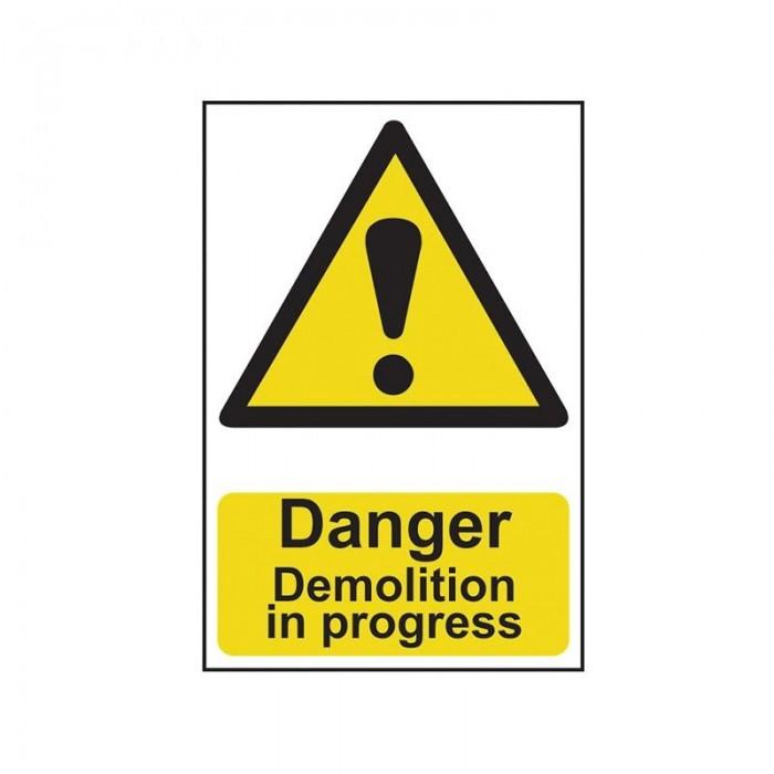 Scan Danger Demolition In Progress - Pvc Sign 400 X 600mm