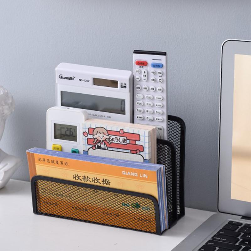 Papers Trays Notebook Stand Rack Desk 3-Layer Black Metal Iron Mesh Holder For Magazine Document File Book Rack Organizer Office