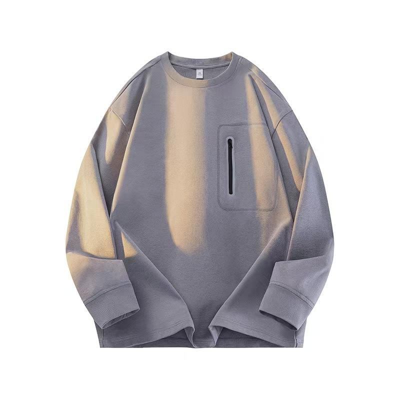 Mens Casual Loose Crew Neck Long Sleeve Pullover Sweatshirt