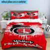 3PCS Football Charlton-Athletic Crest Bedding Set,Including 1pc Duvet Cover And 2pcs Pillowcases Perfect for Bedroom, Dormitory, Fan Christmas Gift