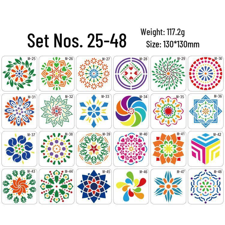 Mandala Plastic Drawing Template Ruler for DIY Art