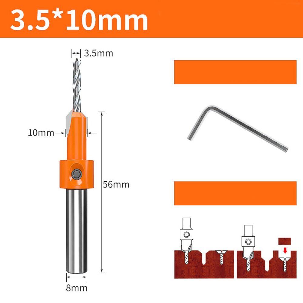 Woodworking Tools Wood Drilling HSS Hole Punch Screw Drill High Quality Counter Sink Router Bit