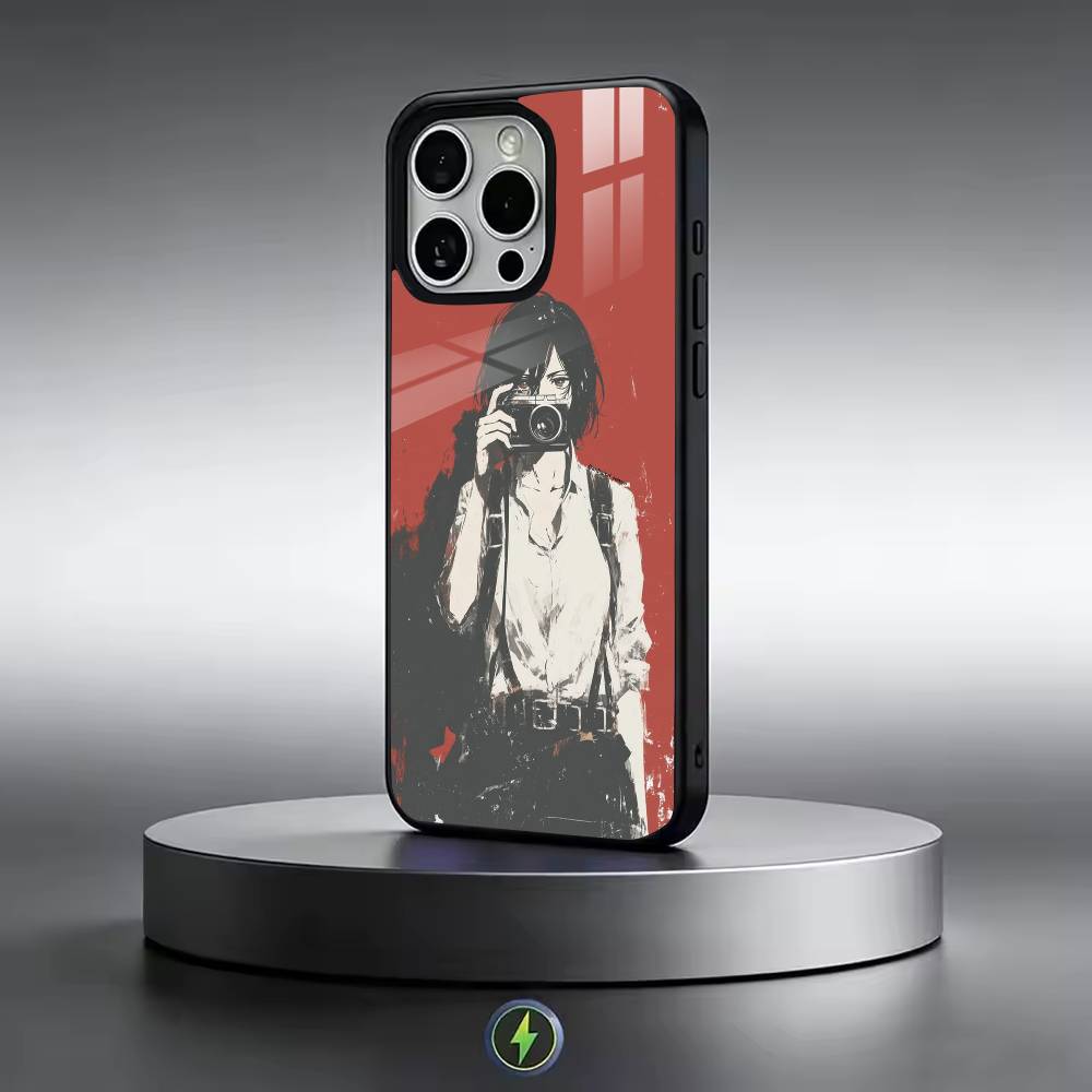 Hot Anime A-Attack On-n Titan Mikasa Phone Case For iPhone17,16,15,14,13,12,11 Plus,Pro Magnetic with Magsafe Wireless Charging