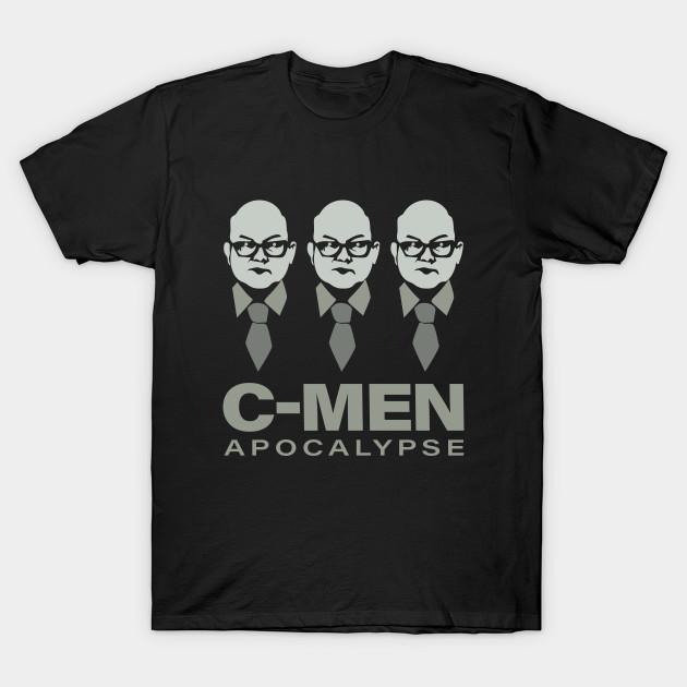 

Men Black Print T-shirt Colin Robinson Has Gotten Too Powerful! No-Cut Transfer Paper Print Cotton Tshirt XL чорний