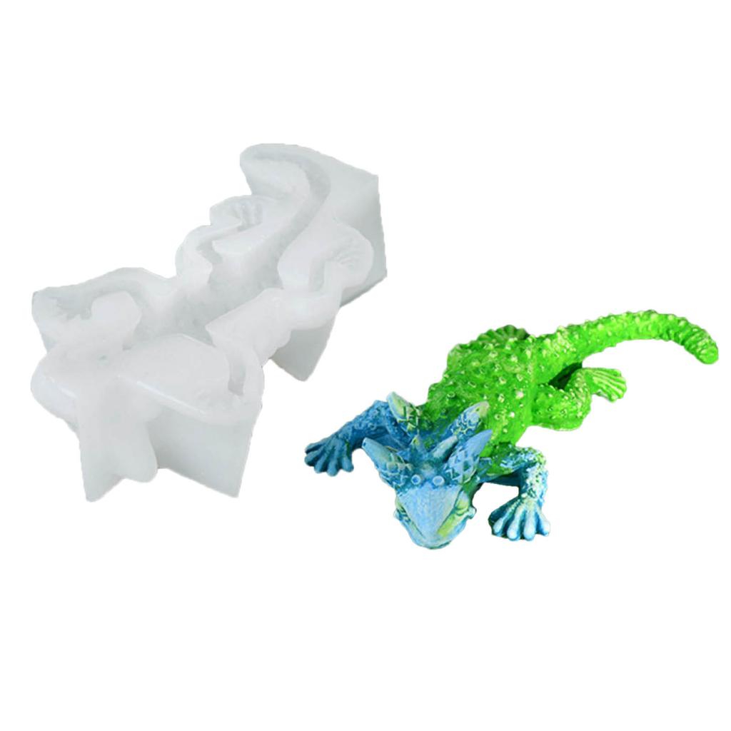 Echsenförmige Kerzenform Tierkerze Silikonform für DIY Kerze Seife Gipsornament Harzguss Silikonformen