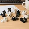 PLA Halloween Cat Anime Figure Model Kitten Micro Landscape Crafts  Party Gifts