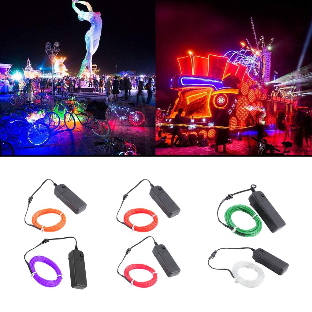 Flexible Water Resistant Glow String with USB Controller Steady/Quick Flashing LED Light Rope Tube 9ft