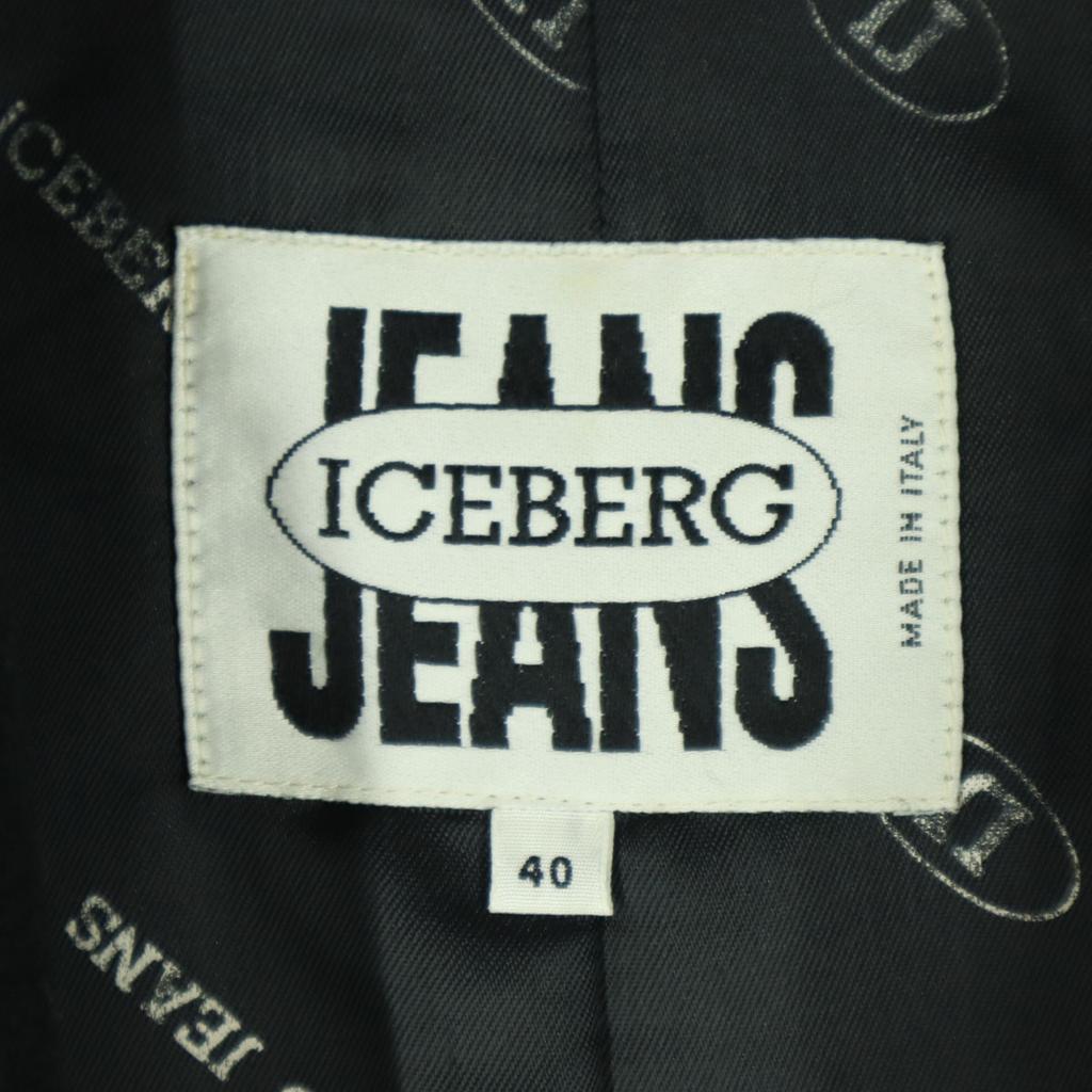 ICEBERG made in Italy Long sleeve long pea coat 40 black Women Used
