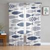 Carp Animal Fish Geometric Tulle Curtains For Living Room Sheer Curtain Bedroom Voile Decorative Window Treatments