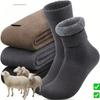 Men's Winter Velvet Snow Socks, 3-Pairs. Plush, Warm & Knitted  Perfect Outdoor/work Gift!
