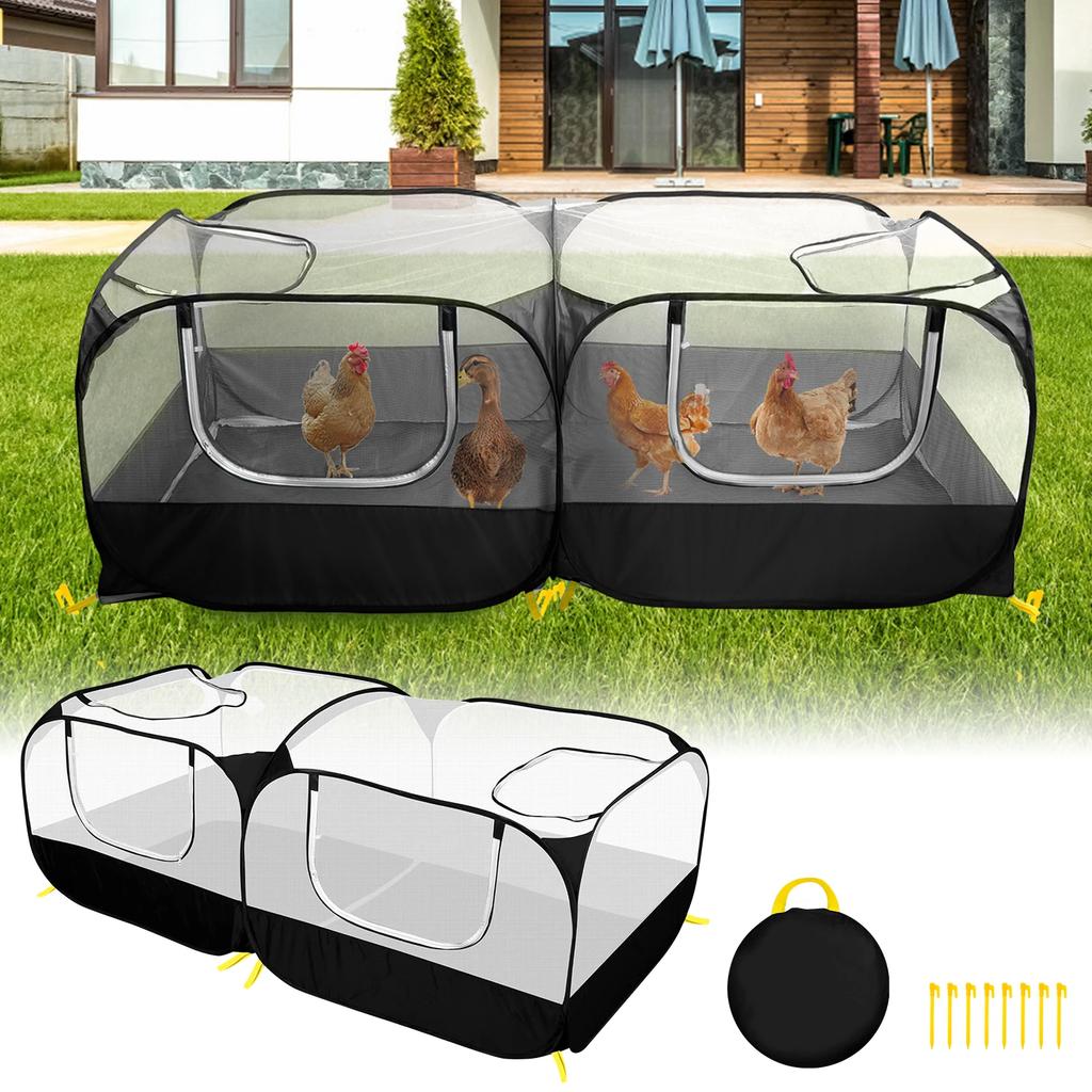 Foldable Pet Tent for Coop Cage Walk In Coop Poultry Hen Rabbit Dog Cat Small Animal Playpen for Outdoor Garden Farm Indoor Use