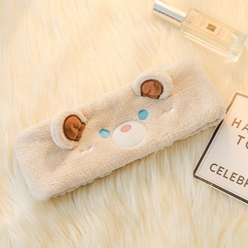 Повязка для умывания Fumede с плюшевой мордочкой медвежонка