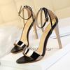BIGTREE Shoes Pu Leather High Heels 2026 New Women Heels Sexy Stiletto Heels 11 Cm Party Shoes Color Matching Women Sandals