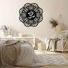 1pc Metal Mandala Style Art Wall Decoration, Yoga Gym Wall Hanging Decoration Silhouette, Metal Wall Art, Iron Décor