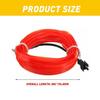 Red 5M LED Car Interior Decor Atmosphere Wire Strip Light Lamp Car Accessories