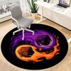1PCDice Flames Office Round Area Rug,  Mat Suitable For Office, Under Office Chairs Bedroom Living Room Home Decor, Room Deco