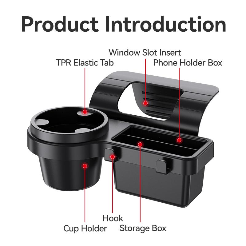 Universal Car Cup Mount With Phone Holder Automotive Drink Bottle Organizer Auto Car Vehicle Water Cup Holder Stand