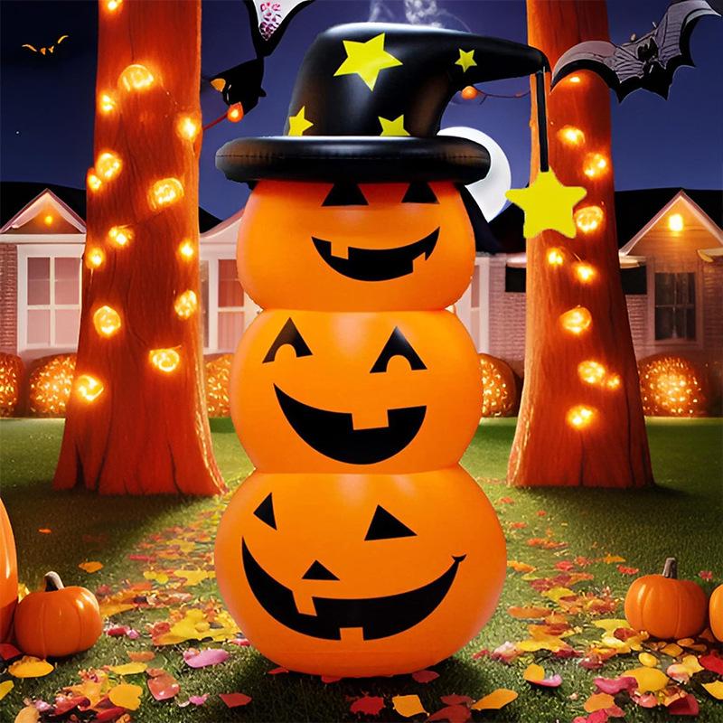 Eco-friendly Halloween Inflatable Pumpkin Ghost Tumbler Decoration