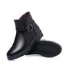 Fashion AIYUQI Mother Winter Boots Wedges Large Size 41 42 43 Ladies Short Boots Shiny New Natural Wool Warm Non-slip Female Snow Boots