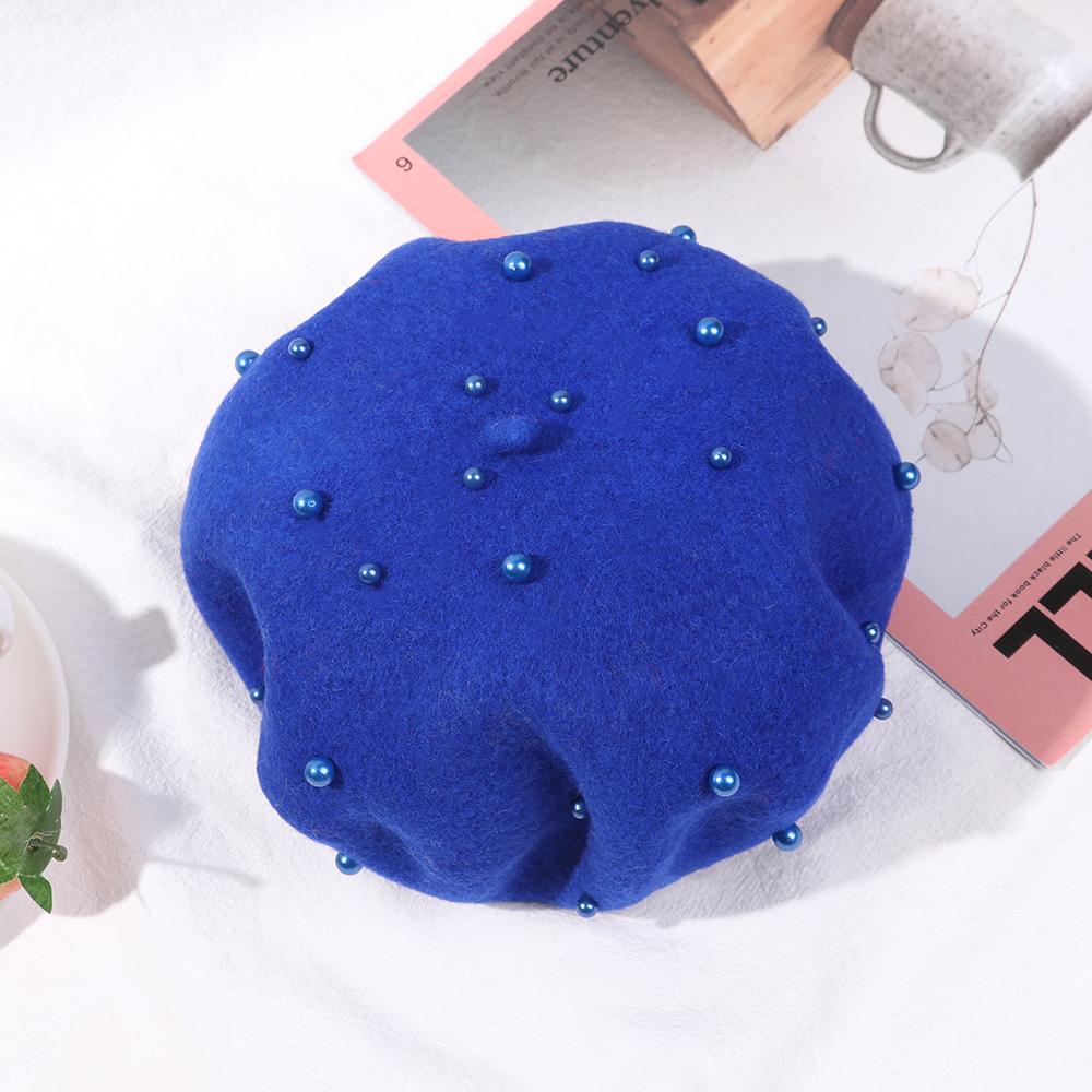 Kids Accessories Pearly Warm Children Caps Beret Hat Girls Hats Headgear