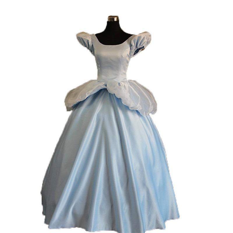 Halloween Party Blue Dress Adult Cinderella Cinderella Princess Princess Dress Annual Party