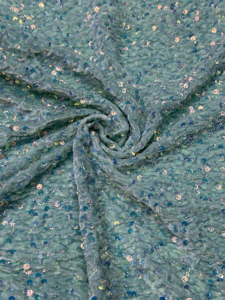 African Velvet Lace Fabric 5 Yards Nigerian Sequins Lace Fabric for Sewing Wedding Luxury Dress French Sequins Material Women
