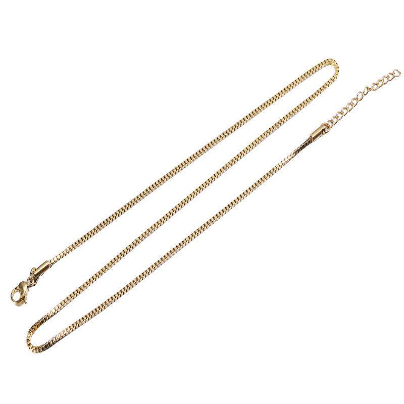 Stainless Steel Vacuum-Plated Color Chain Jewelry with Small Pendant