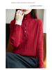 High-End Women's Retro Cable Knit Sweater: Two-Piece, Half-Open Collar, Korean Style, Autumn/Winter Slimming Knitwear