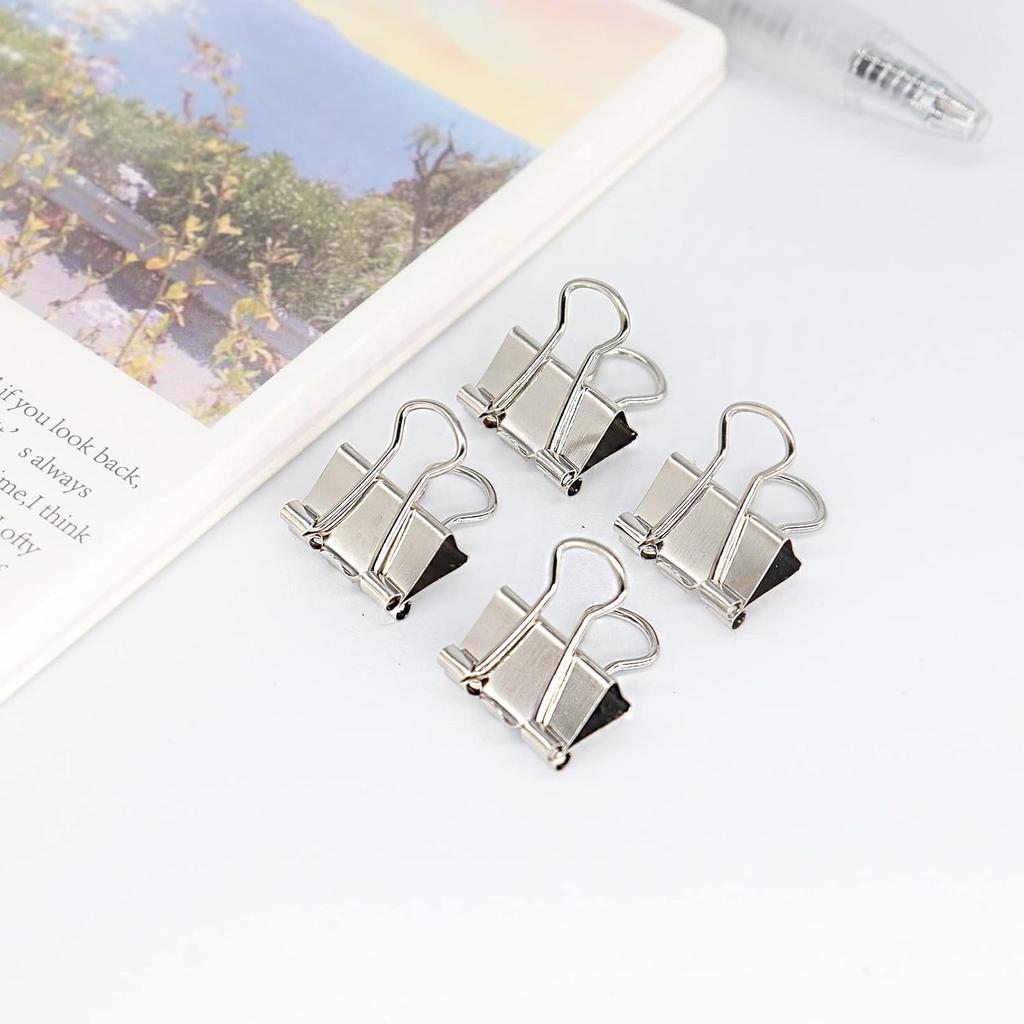Goldfarbene Mini-Ordnerklammer 15mm Kleine Büroklammer Halter für Rechnungen Universal für Zuhause, Schule und Büro 100 Stück