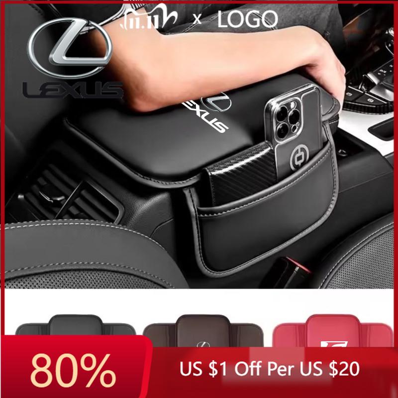 2026 Autocollants Intérieurs Chauds Emblème de Voiture en Cuir Coussinet d'Accoudoir Boîte de Rangement Tapis de Support pour Coude Pour Lexus F SPORT IS250 IS200 CT200h GS3 WN2