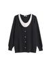 Plus Size Sweet Patchwork Knitwear for Women - Spring/Autumn, 130-320 Jin, Age-Reducing Two-Piece Top