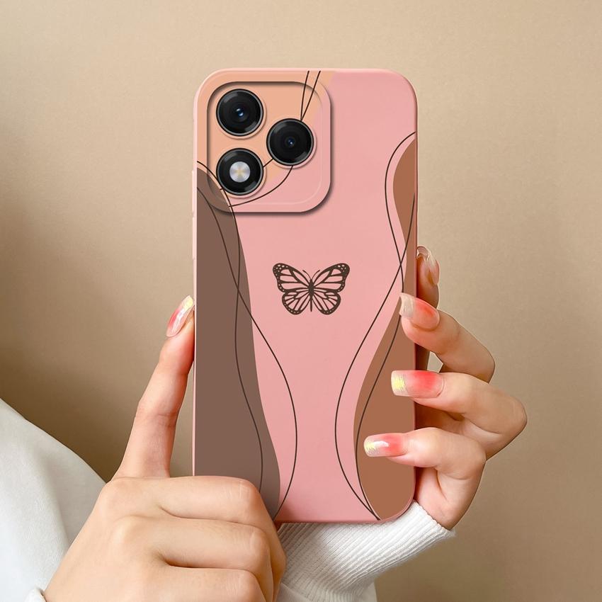 Phone Cases For Huawei Honor 400 Lite X8 X6b X7c X60 X5b X8c X9c Beautiful Butterfly Sunflower Soft Liquid Silicone Dustproof Shell For Huawei Housing
