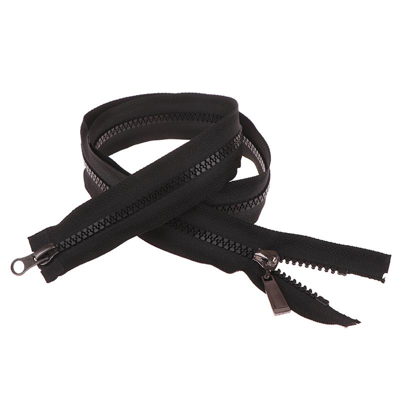 80cm Pryskyřičný zip 13 barev Dvojité jezdce Otevřené zipy pro šití Bunda Kabát Zipy Opravná sada DIY Taška Oděvní doplňky