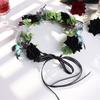 Day Of the Deads Headpiece Rose Flower Crowns Headband Halloween Cincos De Mayoes Party Costumes for Womens Gifts