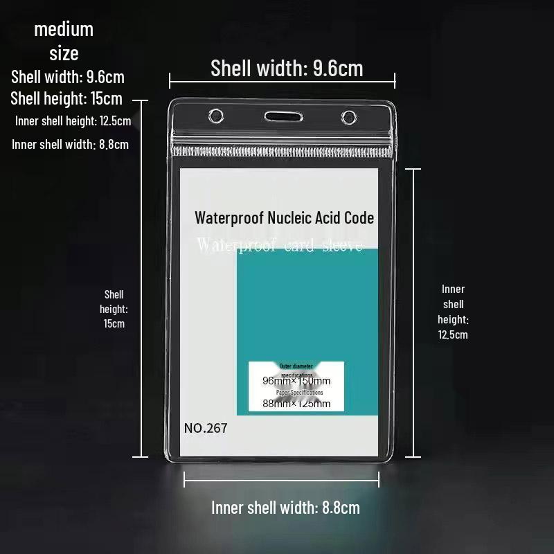 Прозрачный водонепроницаемый держатель для бейджа с ремешком для студентов и работников