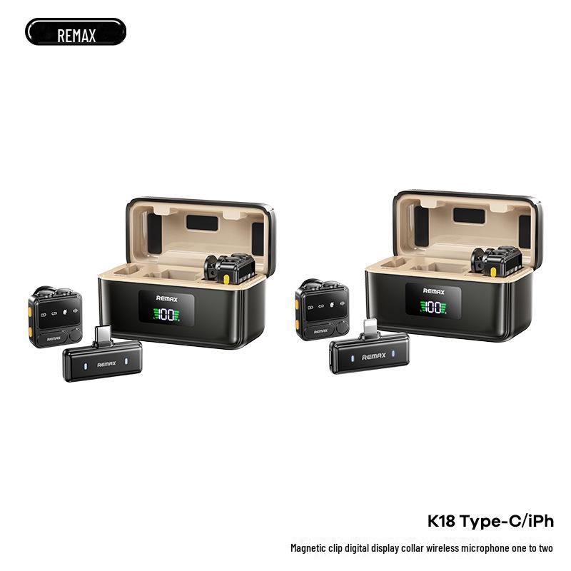 Remax Wireless Noise-Reduction Microphone for Outdoor Live Broadcasts and Interviews