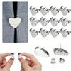 12PCS Heart-shaped Magnetic Curtain Tiebacks, Heavy-duty Zinc Alloy Curtain Clips with Detachable Buckles, Magnetic Curtain Holders.