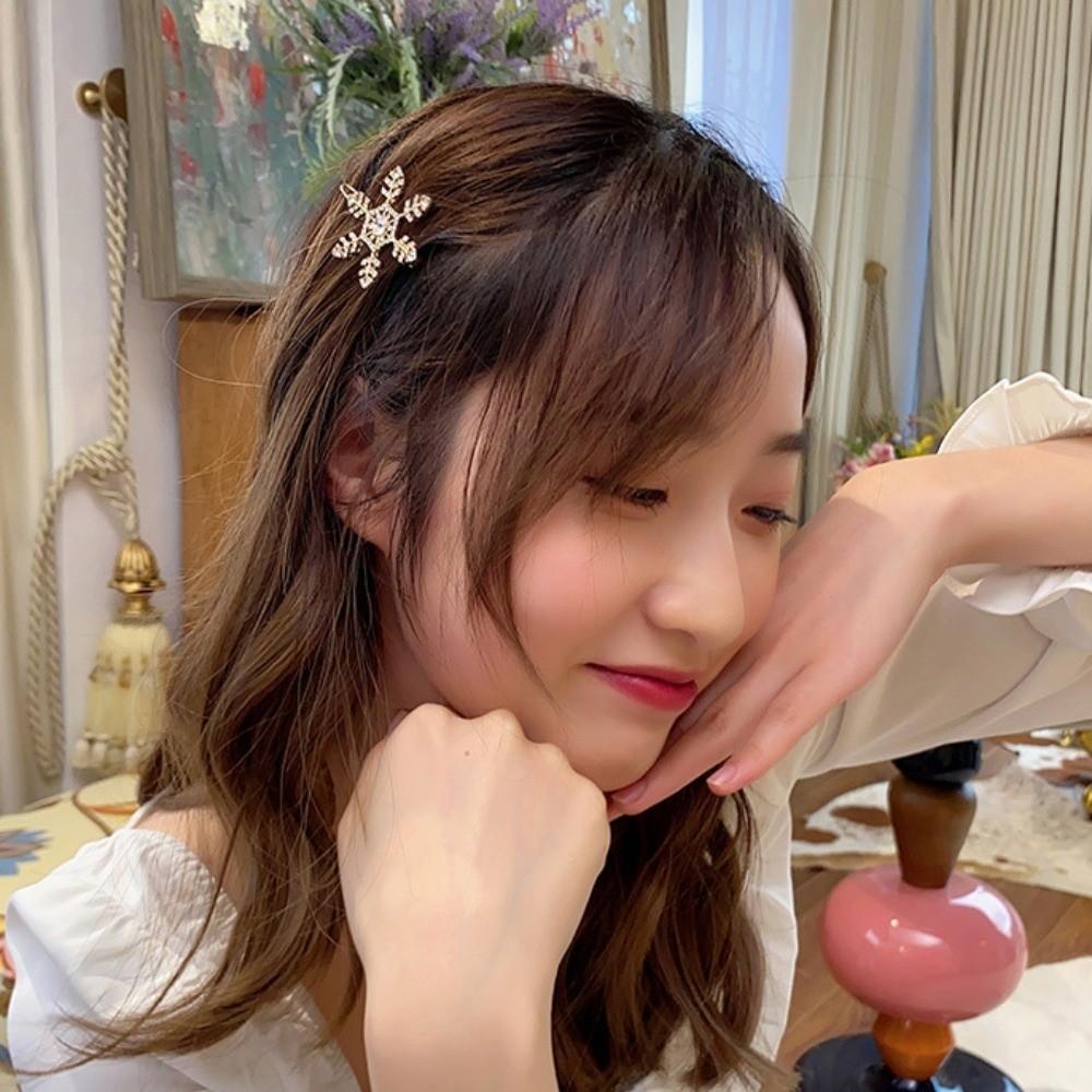 Sparkling Crystal Hairpin Gold/Silver Rhinestone Barrette  Women Hair Accessories