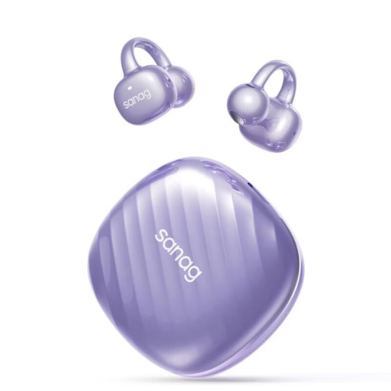 

SANAG F50 Ear Clip Bluetooth Headset with Bone Conduction and AI Translation