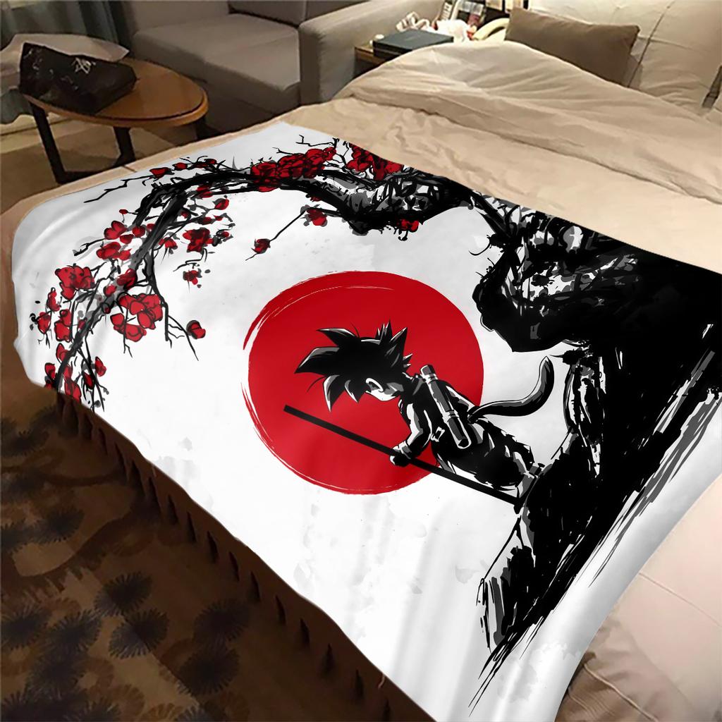 1PC DRAGON BALL Print Flannel Blanket, High Quality All Seasons, Home Decor, Warmth and Comfort, Perfect for Christmas Gifts