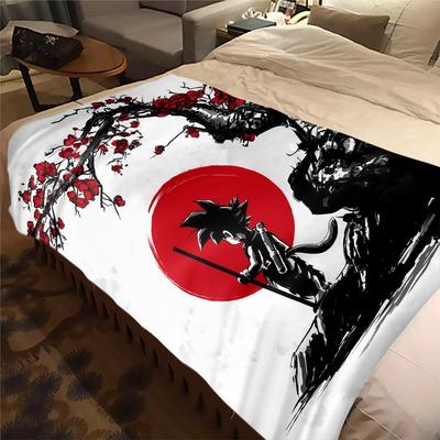 1PC DRAGON BALL Print Flannel Blanket, High Quality All Seasons, Home Decor, Warmth and Comfort, Perfect for Christmas Gifts