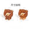 Korean Cartoon Bear Decorative Table Clock Creative Solid Wood Ornaments Clock Bedroom Office Desk Decoration Quartz Watch