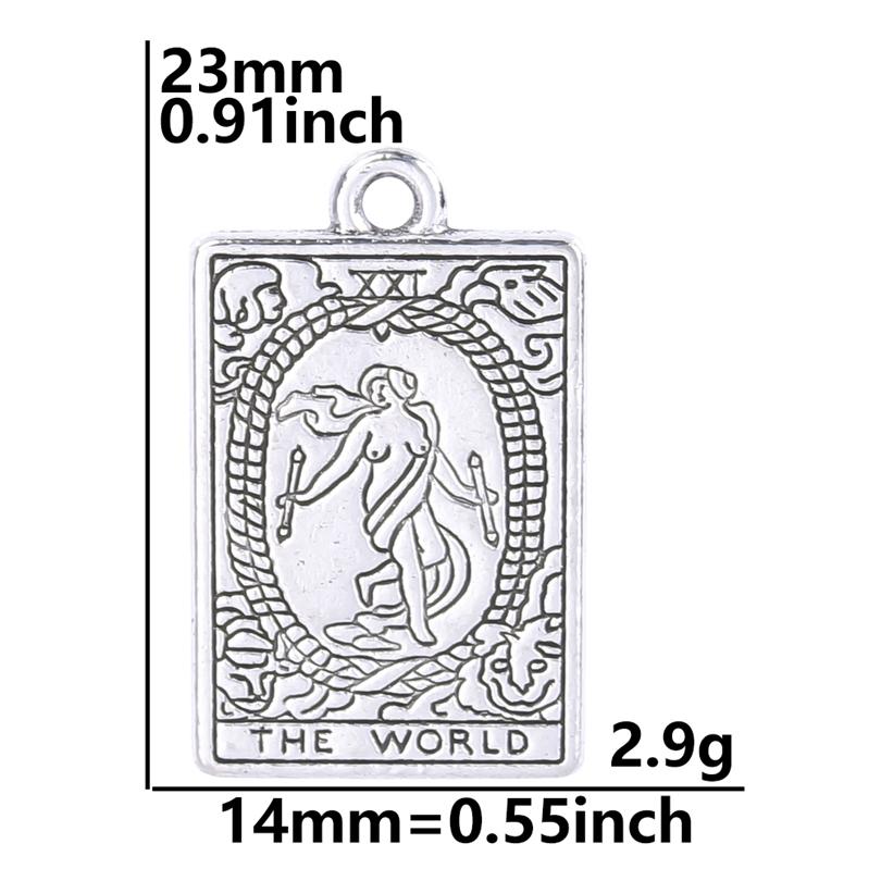 12pcs/Lot Tarot Charm Bulk Pendants For Jewelry Making Supplies The Lovers/Wheel Of Fortune/Star/Moon/Word Charm DIY Accessories