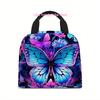 Lunch Bag with Butterfly Design, Insulated Tote for Work, Travel, And Picnics, Suitable for Back to School, Safe for Non-Food It