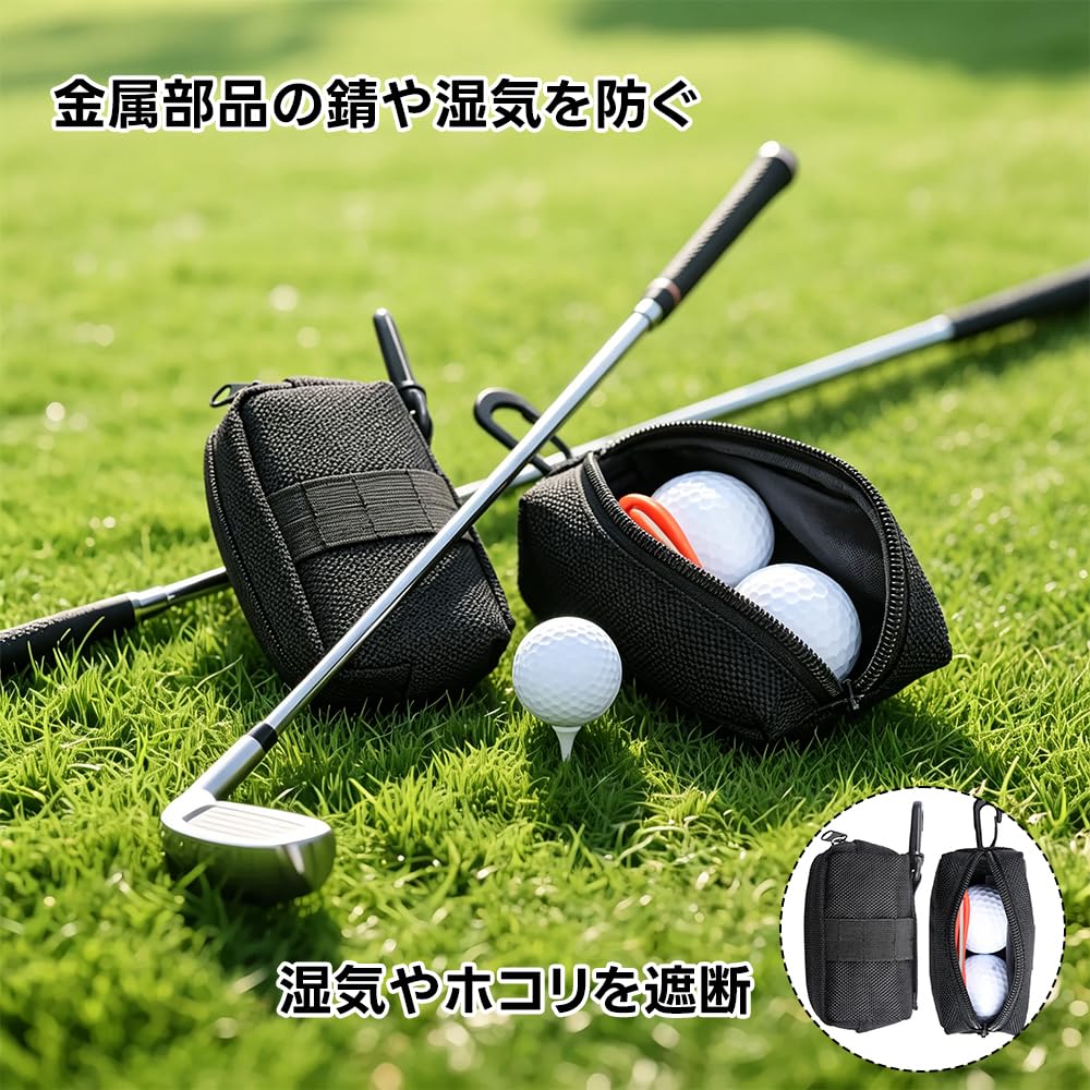 Golf ball case for 2 golf balls, 4 needle positions