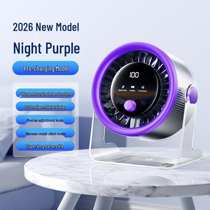 2026 USB Rechargeable Desktop Fan for Home and Office