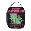 The Call Of Cthulhu Thermal Insulated Lunch Bags Lovecraft  Cat Resuable Lunch Container for School Storage Food Box