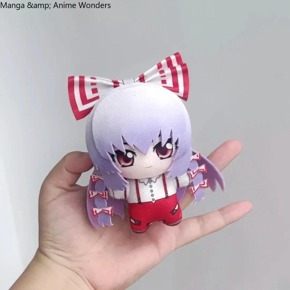 Anime Touhou Project Fujiwara no Mokou Cartoon Figure Idol Print Body 10CM Bag Charm Pendant Keychain Plushie Gift Halloween 10cm