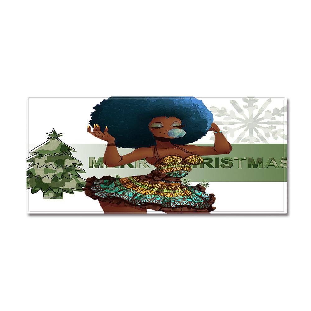 African Women'S Theme Carpet Long Floor Mat Doormat